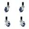 Service Caster 3.5 Inch Blue Polyurethane Swivel 1-1/2 Inch Expanding Stem Caster Brake, 2PK SCC-EX20S3514-PPUB-BLU-2-TLB-2-MTG46 - alternate 3